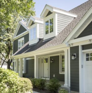 exterior of home with new siding and windows