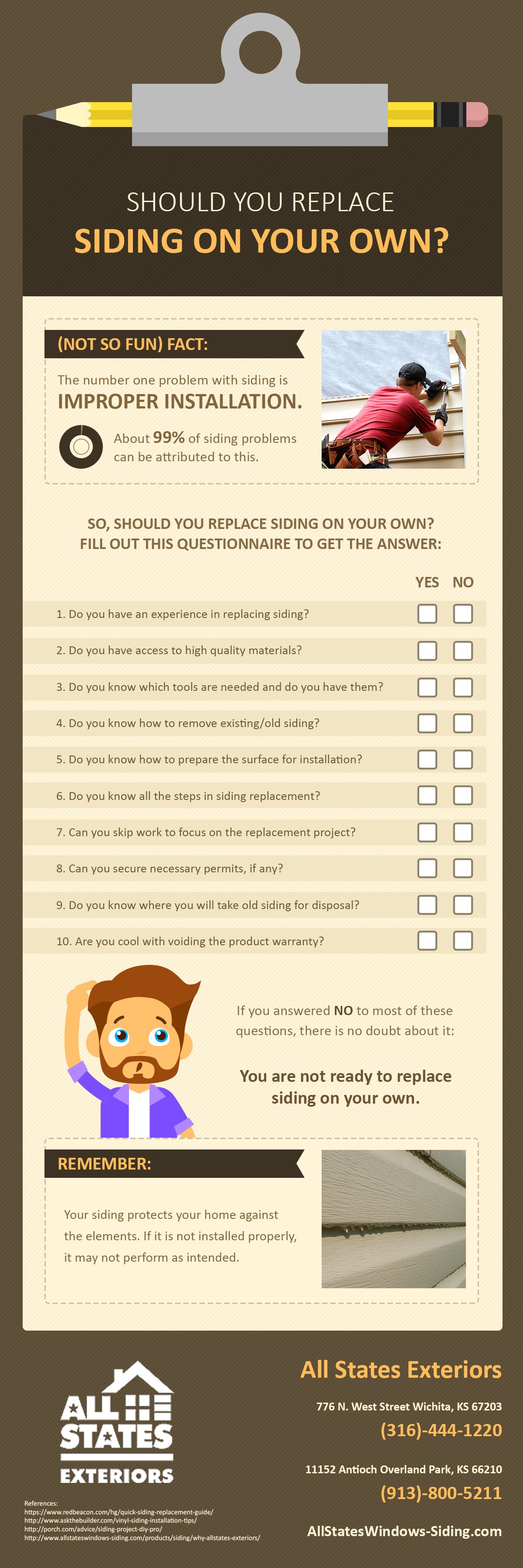 Infographic Should You Replace Your Siding on Your Own